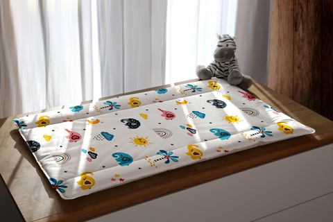 Bebeluca Jollie Olliphant Warm Feel Supersoft Changing Mat Medium Size - Washable & Tumble Dry